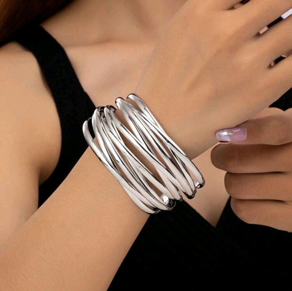 Multilayered Cuff Bracelet